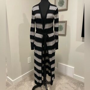 Never Worn! BCBGMaxAzria Long Tie Front Cardigan With Pockets